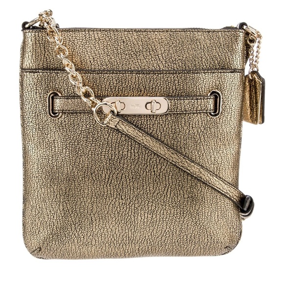 Coach Handbags - Coach Metallic Gold Crossbody Bag